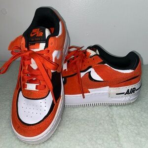Size 6.5 Nike Air Force 1 SWOOSH Orange